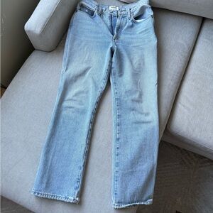 Agolde Blue High Rise Jeans Classic Straight Leg
